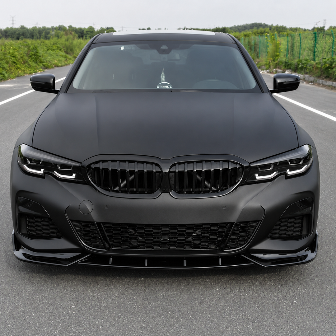 WR Style front bumper lip for BMW G20 / G21 PRE-LCI, black gloss (18-22) WR Style front bumper lip for BMW G20 / G21 PRE-LCI, black gloss (18-22), tuning, styling parts for 3series on the car from the middle