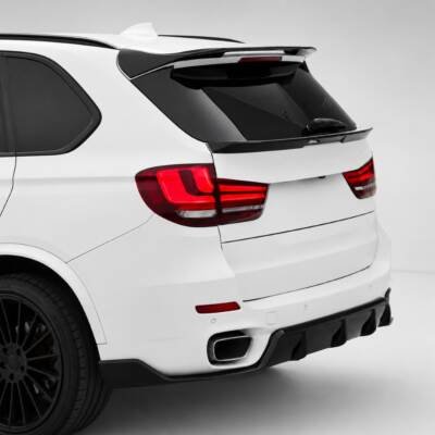 BMW X5 F15 bagāžnieka spoileris (13-18), melns, glancēts, vizualizācija