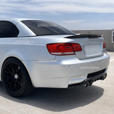 BMW E93 Cabrio Performance bagāžnieka spoileris, melns, glancēts, tuning detaļas priekš 3sērijas uz auto no aizmugures