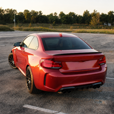 BMW F22 / F23 / F87 Performance bagāžnieka spoileris, melns, glancēts, tuning detaļas priekš 2sērijas uz auto pa kreisi