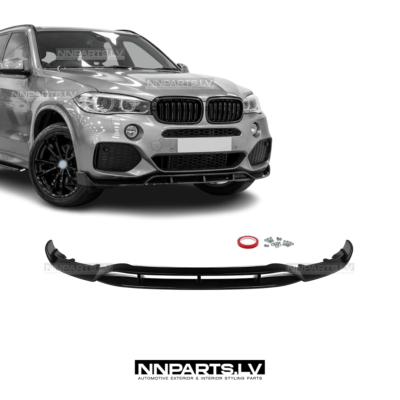 BMW X5 F15 M Sport AERO Style priekšējā bampera uzlika, lūpa, splitteris, melns, glancēts, tuning detaļas uz auto