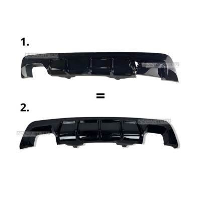 BMW E60 / E61 M Sport Performance aizmugurējā bampera diffuzors, melns, glancēts,m5 style, stila tuning detaļas pa vidu