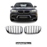 M Style front grille set for BMW F10 / F11, chrome black tuning, styling, performance parts for 5series on the car