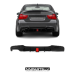 LED Tracklight Rear bumper diffuser for BMW E90 / E91 M Sport, black gloss tuning, styling parts for 3series on the car