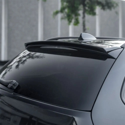 H Style roof spoiler for BMW E61, black gloss tuning, styling, spare parts for 5series on the car from the side