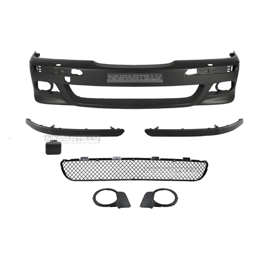 BMW E39 M Sport / M5 priekšējais bamperis ar lukt. mazg. atverēm BMW E39 M Sport / M5 priekšējais bamperis ar lukturu mazgātāju atverēm priekš sedan, touring tuning, rezerves detaļas priekš 5sērijas pa vidu