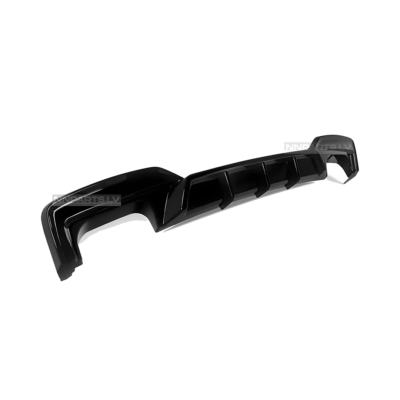 BMW F06 / F12 / F13 Performance aizmugurējā bampera diffuzors (ovāliem 2x2 uzgaļiem), melns, glancēts, priekš tuning detaļas priekš mpack 6sērijas no sāna