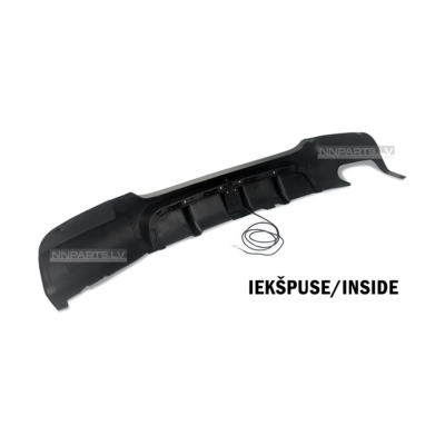 LED Tracklight Rear bumper diffuser for BMW E90 / E91 M Sport, black gloss tuning, styling parts for 3series from the inside