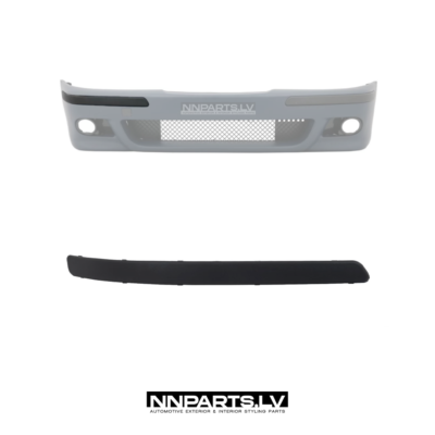 BMW E39 M Sport / M5 priekšējā bampera moldings, labā puse, melns, matēts, rezerves, tuning detaļas priekš 5sērijas