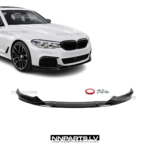 BMW G30 / G31 PRE LCI M Sport priekšējā bampera uzlika (17-20), melna, glancēta tuning detaļa priekš 5sērijas uz auto