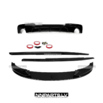 BMW F10 / F11 M Sport uzliku komplekts (535i / 535d) V2 melnas, glancētas tuning, styling, performance detaļas, diffuzors, splitteris, lūpa, sliekšņu uzlikas pa vidu