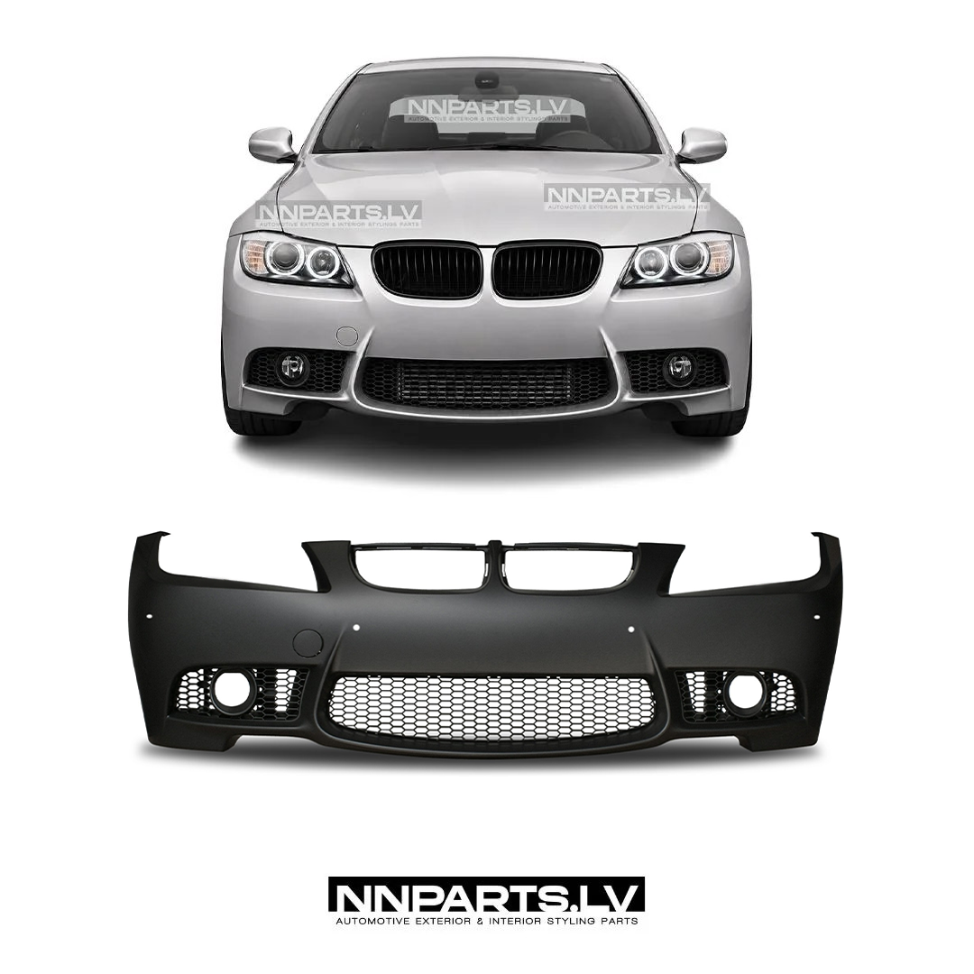 BMW E90 / E91 LCI M3 Style priekšējais bamperis ar PDC (09-12) BMW E90 / E91 LCI M3 Style priekšējais bamperis ar PDC (09-12), tuning, styling, performance detaļas priekš 3sērijas uz auto